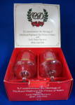 Charles And Diana Royal Wedding Etched Glass Pair Goblets Boxed