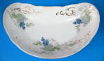 Transfer Lilacs Bone Dish Crescent Bowl K T & K USA