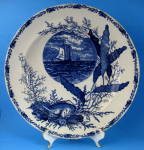 Flow Blue Aesthetic Movement Plate Ocean Scenes Transfe