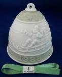 Lladro Christmas Bell 1988 Santa And His Reindeer Porcelain