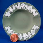 Click to view larger image of Wedgwood Green Jasperware England Ashtray Grapevine (Image1)