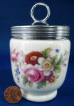 Click here to enlarge image and see more about item 9653: Egg Coddler Royal Worcester Louise Bouquet Single