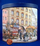 Click here to enlarge image and see more about item 9681: Tea Tin Blue Bird Toffee Oval Bull Ring Birmingham UK
