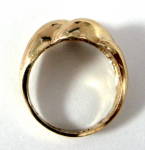 Click to view larger image of Knot Ring 14kt Gold Pinkie Ring American 1970s (Image5)
