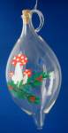 Click here to enlarge image and see more about item 9801: Blown Glass Urn Christmas Ornament Mid Century Mushrooms Retro