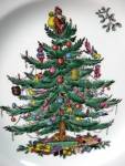 Click to view larger image of Spode Christmas Tree Salad Plate Green Trim English Holiday (Image2)