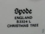 Click to view larger image of Spode Christmas Tree Salad Plate Green Trim English Holiday (Image3)