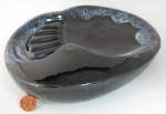 Click to view larger image of Anna Van Briggle Art Pottery Ashtray Abstract Free Form Mid Century (Image3)