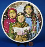 Carolers Christmas Plate English Ironstone In The Snow