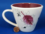Click to view larger image of Starbucks Leaves Mug 2007 Red Black And Cream Raised Leaves (Image2)