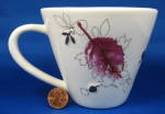 Click to view larger image of Starbucks Leaves Mug 2007 Red Black And Cream Raised Leaves (Image5)