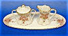 Click here to enlarge image and see more about item crsug2751: Cream Sugar  Oval Tray Signed Handpainted